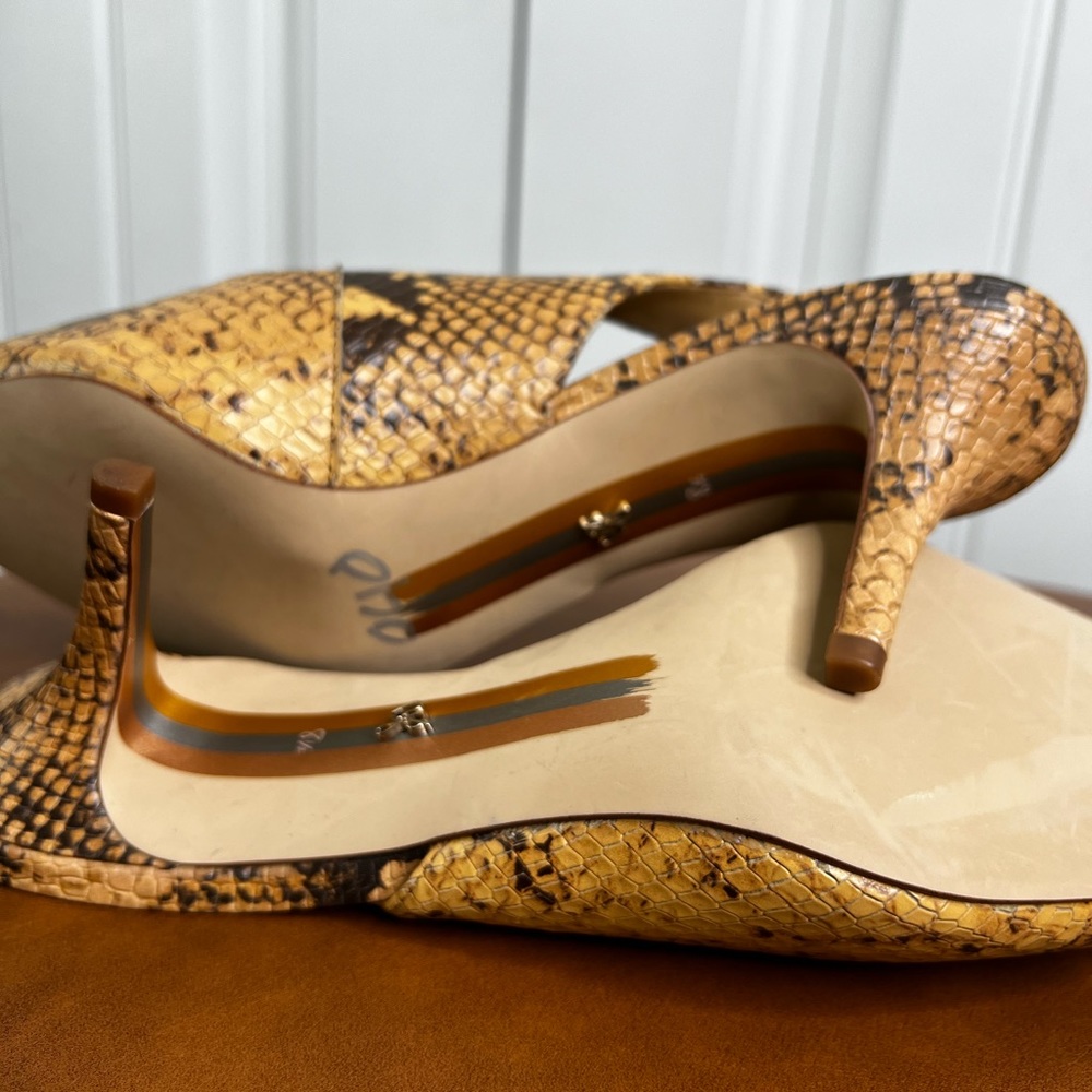Sam Edelman Devry Snake Print Leather pumps, SIZE US 8 1/2 NWOT